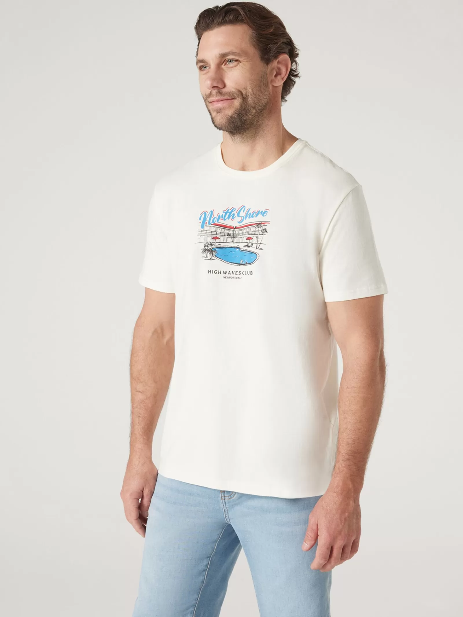 Short Sleeve North Shore Print Crew Tee | Jeanswest Sale